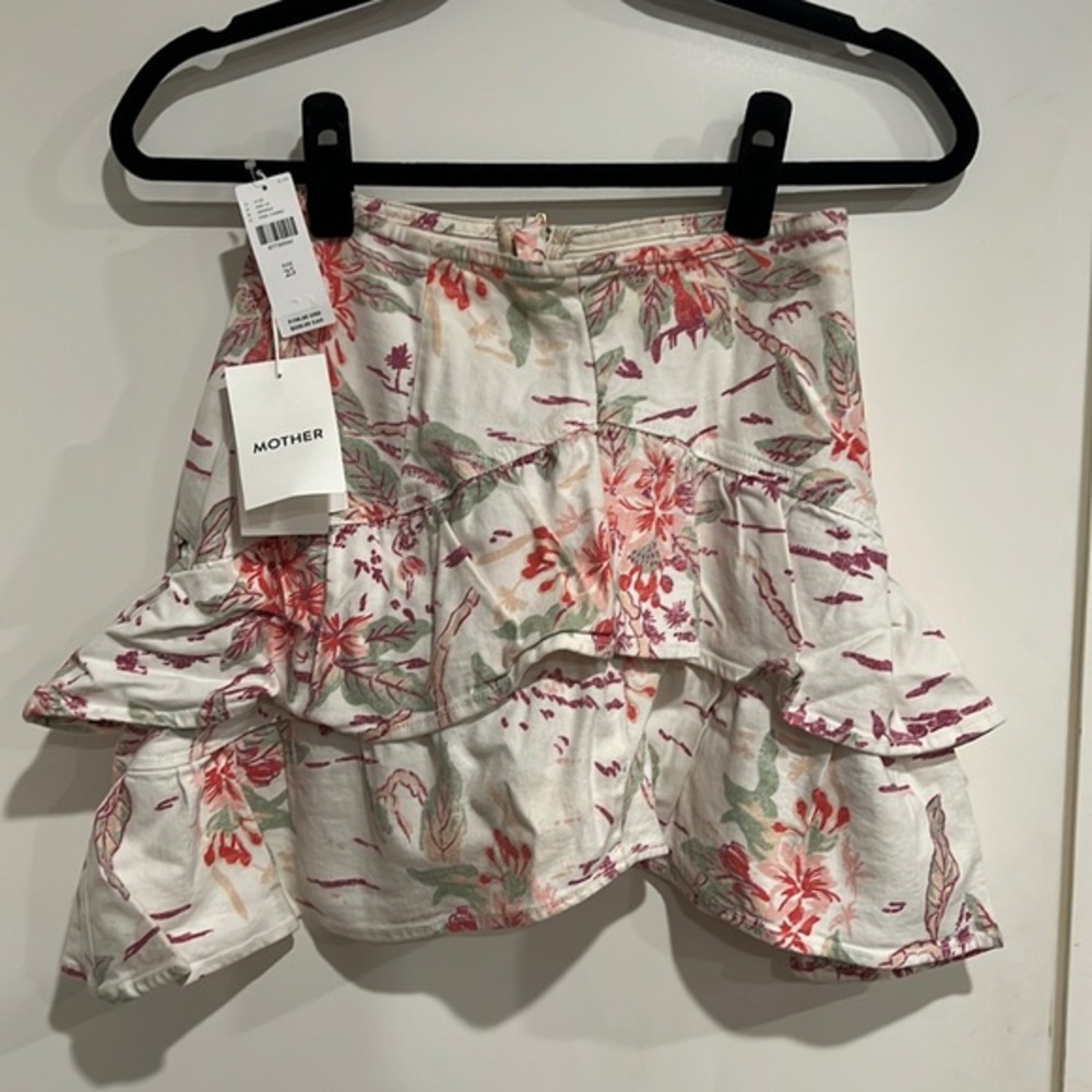 Anthropologie | MOTHER Ruffle mini skirt (aloha)